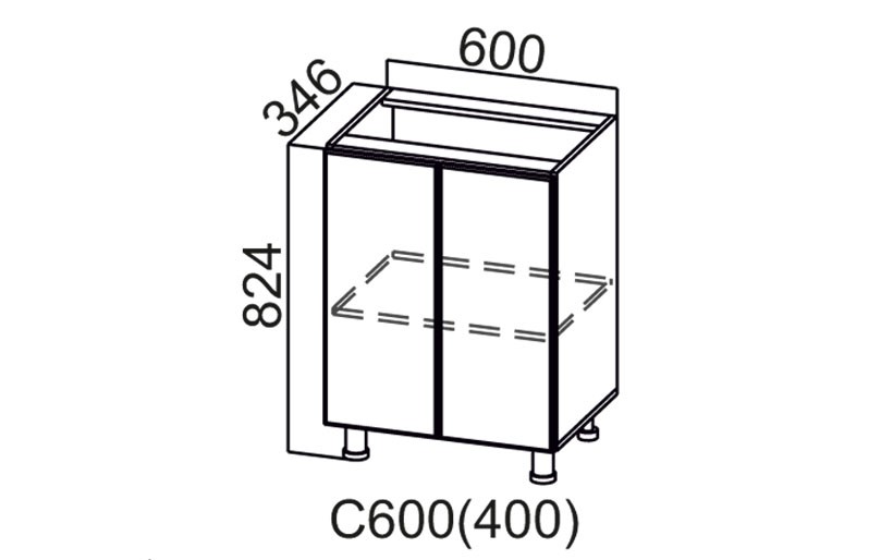 Стол-рабочий «Геометрия С600» 400