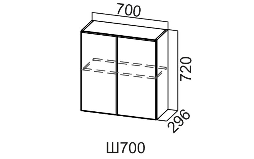 Шкаф Навесной «Геометрия Ш700/720»