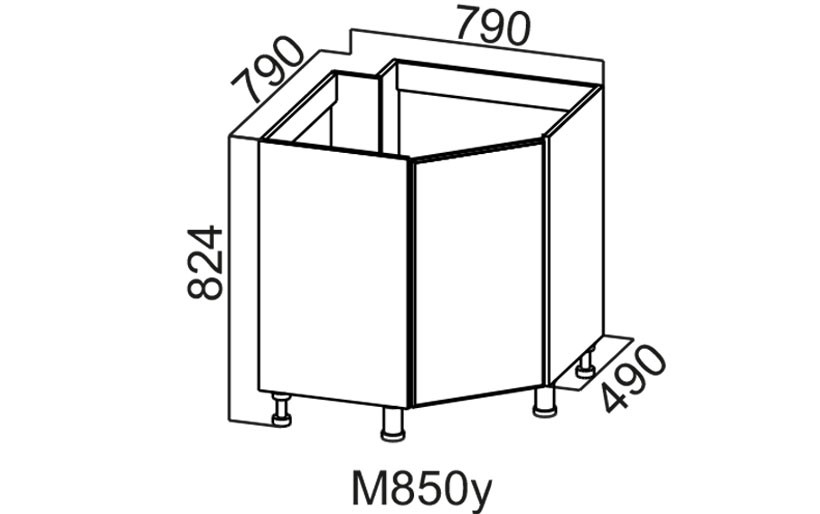Стол-рабочий «Геометрия М850У» Угловой Под Мойку