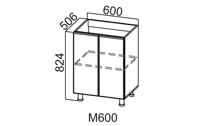 Стол-рабочий «Геометрия М600» Под Мойку
