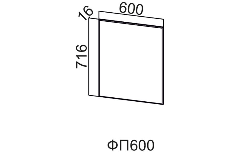 Фасад Для Посудомоечной Машины «Геометрия ФП600»